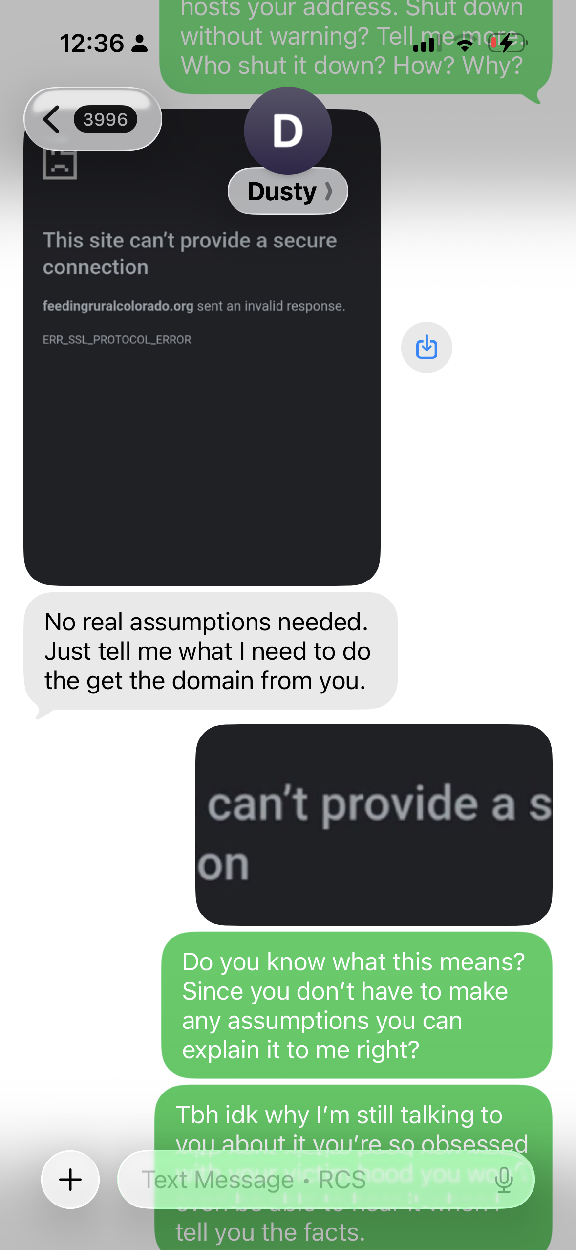 Text Thread Part 3 - Error Message Analysis
