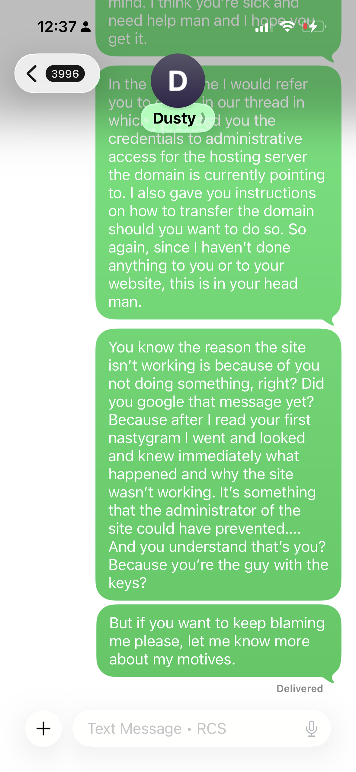 Text Thread Part 8 - Final Messages