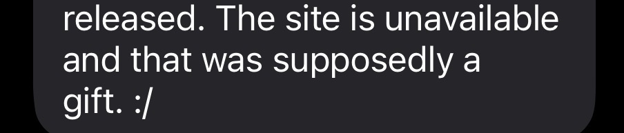 How it's going - Supposedly a gift message